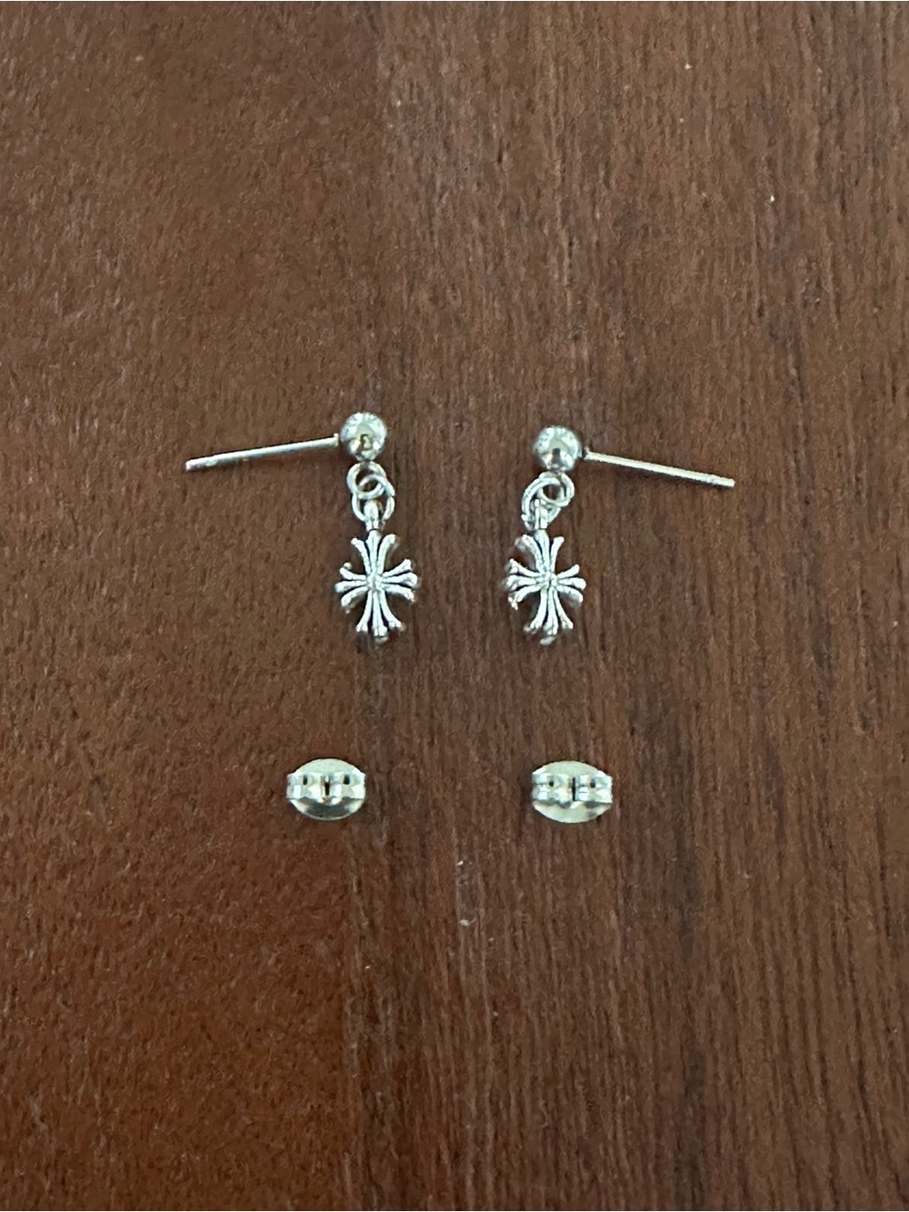 Chrome Hearts Cross Dangle Earrings